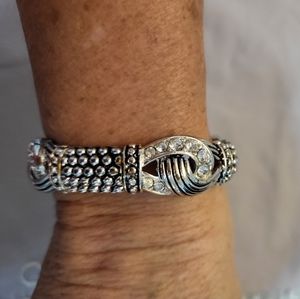 Silver elastic bracelet